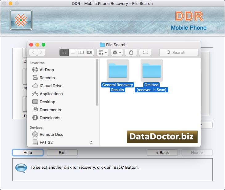 Screenshot of Mac Mobile Data Doctor Recovery 7.3.1.9