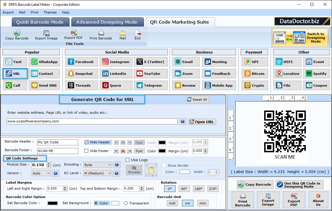 QR Code Marketing Suite Option