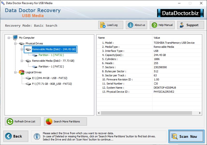 Select partition