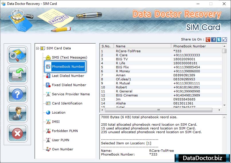 Restored sim card